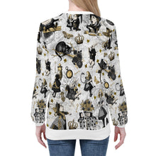 Cargar imagen en el visor de la galería, Curiouser Alice in Wonderland White Jumper