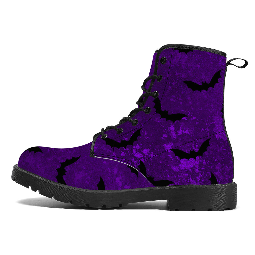 Dark Purple Bat Boots