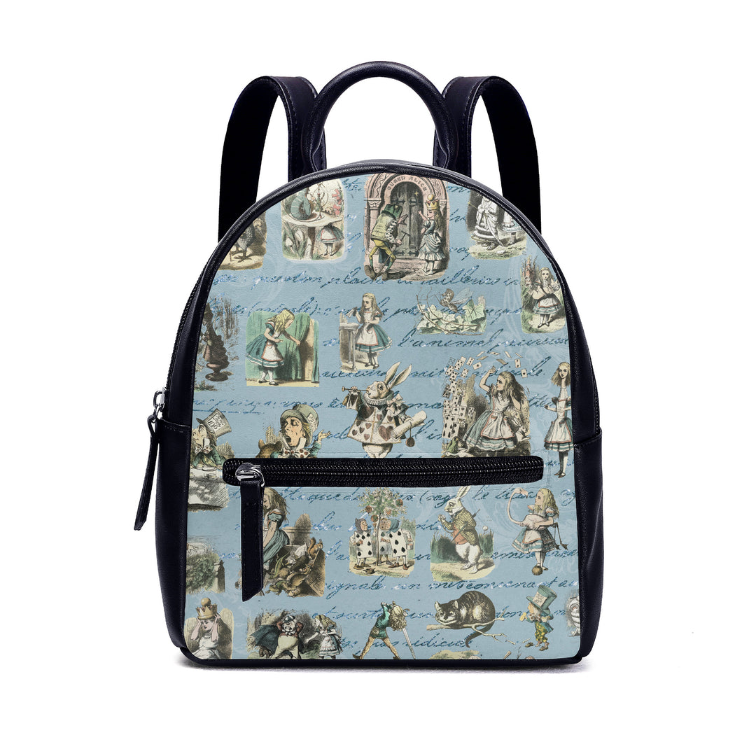Vintage Classic Alice In Wonderland Blue Backpack