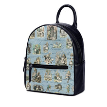 Load image into Gallery viewer, Vintage Classic Alice In Wonderland Blue Backpack
