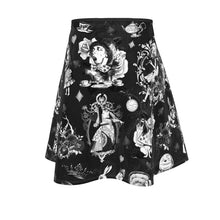 Charger l&#39;image dans la galerie, Gothic Alice in Wonderland Flared Knee Length Skirt
