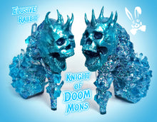 Załaduj obraz do przeglądarki galerii, Knight of Doom Mons Heels Blue crystal Quartz Diamond Custom Hand Sculpt Kraken Shoe Size 3 4 5 6 7 8 Glitter Fantasy Bridal Wedding
