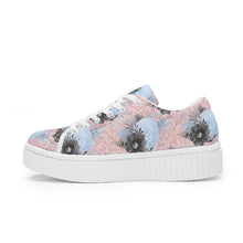 Cargar imagen en el visor de la galería, Pastel Pink &amp; Baby Blue Floral Trainers
