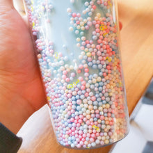 Lade das Bild in den Galerie-Viewer, New Creative Rainbow Plastic Water Cup Fashion Large Capacity Women&#39;s Straw Cup Mori Double Layer Color Pearl Drink Cup
