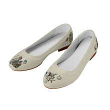 Load image into Gallery viewer, Ivory Off White Cream Alice in Wonderland Flats
