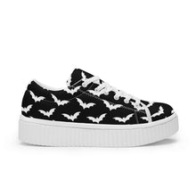 Cargar imagen en el visor de la galería, Black &amp; White Bat Canvas Trainers
