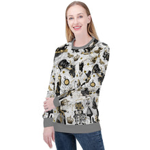 Load image into Gallery viewer, Curiouser Alice in Wonderland Grey Jumper
