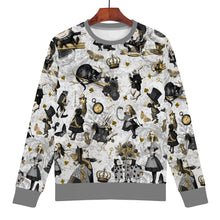 Load image into Gallery viewer, Curiouser Alice in Wonderland Grey Jumper
