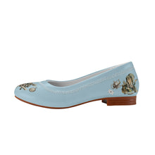 Load image into Gallery viewer, Vintage Alice in Wonderland Flats Blue
