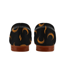 Load image into Gallery viewer, Black &amp; Orange Moon Flats
