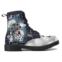 Load image into Gallery viewer, Winter Wonderland Tartan Blue Alice Boots
