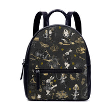 Charger l&#39;image dans la galerie, Allure Alice in Wonderland Black Backpack
