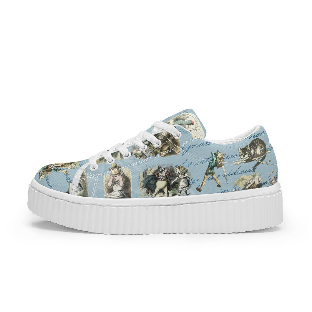Classic Blue Alice in Wonderland Trainers