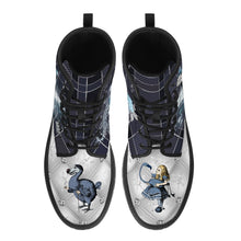 Load image into Gallery viewer, Winter Wonderland Tartan Blue Alice Boots
