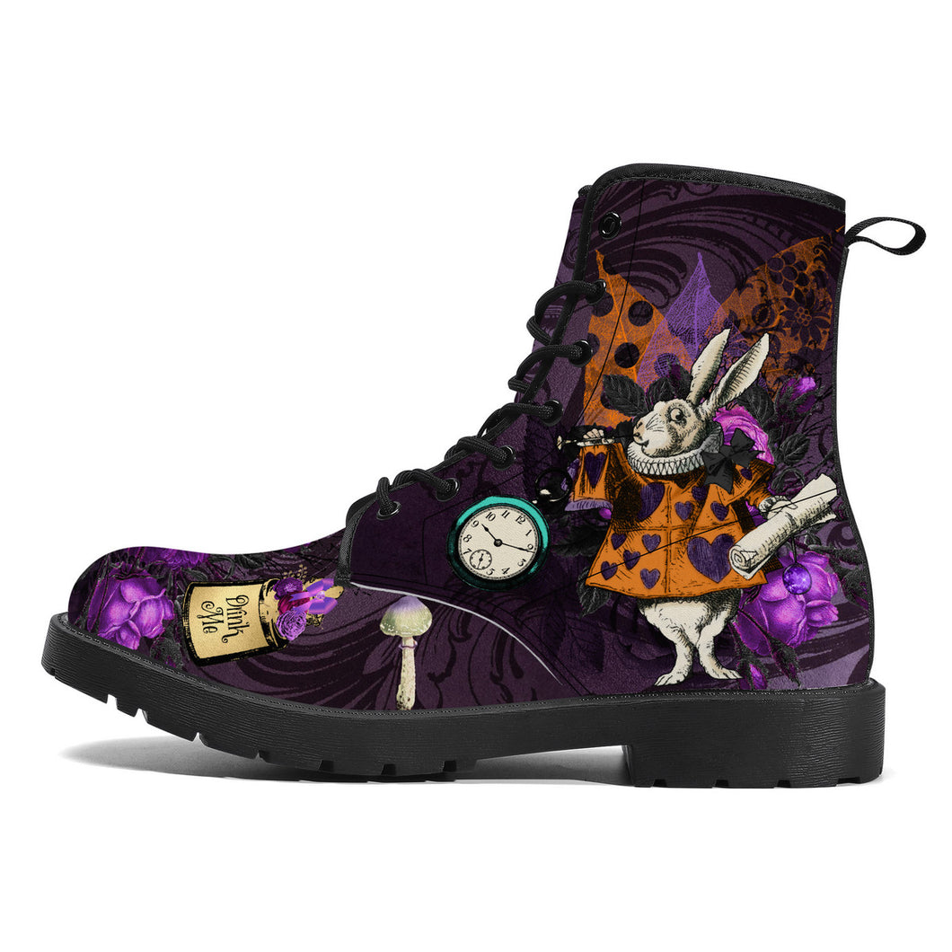 Spooky Alice Purple Halloween Boots