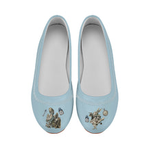 Load image into Gallery viewer, Vintage Alice in Wonderland Flats Blue
