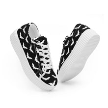Load image into Gallery viewer, Black &amp; White Bat Canvas Trainers
