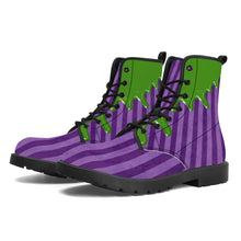 Załaduj obraz do przeglądarki galerii, Green Drip Purple Stripe Boots
