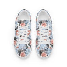 Load image into Gallery viewer, Pastel Blue Floral Rose Trainers
