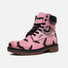 Load image into Gallery viewer, Pink and Black Bat Boots

