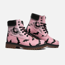 Load image into Gallery viewer, Pink and Black Bat Boots
