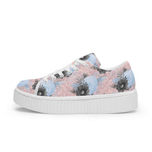 Cargar imagen en el visor de la galería, Pastel Pink &amp; Baby Blue Floral Trainers
