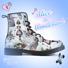 Load image into Gallery viewer, White Dusky Blue Pink Alice in Wonderland

