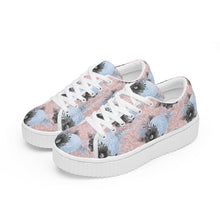 Cargar imagen en el visor de la galería, Pastel Pink &amp; Baby Blue Floral Trainers
