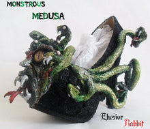 Cargar imagen en el visor de la galería, Monstrous Medusa Light Up SFX Heels Snakes Serpent Reptile Scale Greek Mythology Custom Kraken Shoe Size 3 4 5 6 7 8 Creature Monster God
