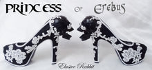 Cargar imagen en el visor de la galería, Princess of Erebus Heels PoE Bridal Gothic lace Skull Goth Wedding Custom Shoe Size 3 4 5 6 7 8 Halloween Alternative Kraken Cosplay
