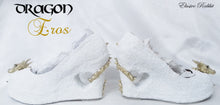Load image into Gallery viewer, Dragon Eros Heels Gold Silver Heart Spikes Custom Sculpt Shoe Kraken heel Size 3 4 5 6 7 8 Wedge Fantasy Mythical Bridal Wedding Alternative
