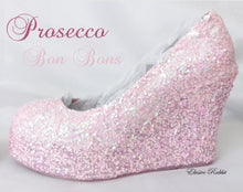Załaduj obraz do przeglądarki galerii, Pastel Baby Pink Bridal  Chunky Glitter Wedding Custom Personalized Women Peep Toe Glitter Shoe High Heel Stiletto Thin Size 3 4 5 6 7 8
