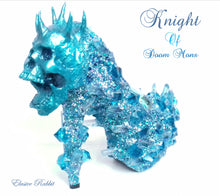 Charger l&#39;image dans la galerie, Knight of Doom Mons Heels Blue crystal Quartz Diamond Custom Hand Sculpt Kraken Shoe Size 3 4 5 6 7 8 Glitter Fantasy Bridal Wedding
