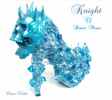 Cargar imagen en el visor de la galería, Knight of Doom Mons Heels Blue crystal Quartz Diamond Custom Hand Sculpt Kraken Shoe Size 3 4 5 6 7 8 Glitter Fantasy Bridal Wedding
