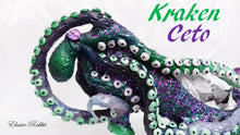 Carica l&#39;immagine nel visualizzatore di Gallery, Kraken Ceto Diamond Treasure Heels Custom Hand Sculpt Paint Shoe Size 3 4 5 6 7 8  High Wedge Sea  Creature Monster Mythical Octopus Squid
