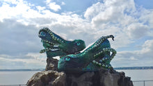 Charger l&#39;image dans la galerie, The Aquarius Kraken Heels Custom Hand Sculpt Paint Shoe Size 3 4 5 6 7 8  High Wedge Sea Abyss Creature Monster Mythical Octopus Squid
