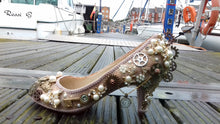 Załaduj obraz do przeglądarki galerii, Forever in Time Steampunk Victorian Cog Gears Heels Personalized Muses Bronze Silver Gold Rose Metallic Custom Shoe High Size 3 4 5 6 7 8
