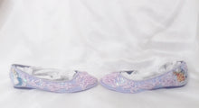 Carica l&#39;immagine nel visualizzatore di Gallery, John Tenniel Classic 1865 Alice In Wonderland Sequin Glitter Lace Fabric Custom Dolly Ribbon Purple Shoe Flat Size 3 4 5 6 7 8 Weddin Bridal
