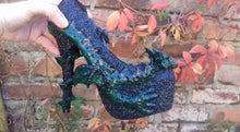 Load image into Gallery viewer, Emerald Dragon Heels Custom Sculpt Paint Kraken Green Black Octopus Shoe Size 3 4 5 6 7 8  High Platform goth gothic fashion rockabilly punk
