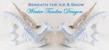 Load image into Gallery viewer, Winter Tundra Dragon Heels Custom Hand Sculpt Octopus Paint White Blue Shoe Kraken Size 3 4 5 6 7 8  High Mid Platform Ice Snow Fantasy Sea
