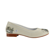 Załaduj obraz do przeglądarki galerii, Ivory Off White Cream Alice in Wonderland Flats
