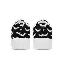 Cargar imagen en el visor de la galería, Black &amp; White Bat Canvas Trainers
