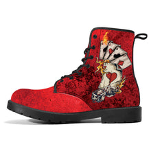 Load image into Gallery viewer, Mens &amp; Womens Vibrant Red Poker Casino Boots
