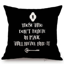 Load image into Gallery viewer, Nordic Black White Alice Wonderland Letters Print Quotes Art Home Decorative Sofa Throw Pillow Case Linen Kids&#39; Cushion Cover
