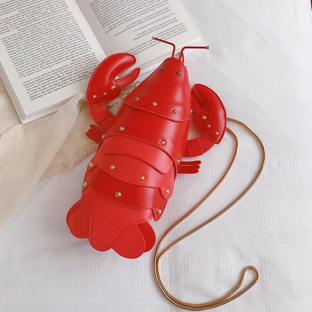 Lobster Shoulder Bag Brand Design Mini Women Handbag 3d Cartoon Animal Shape Crossbody Bags Fashion Chains Messenger Bag