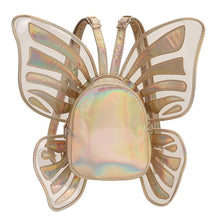 Załaduj obraz do przeglądarki galerii, Fashion Women&#39;s Laser Holographic Leather Mini Backpack Butterfly Angel Wings Daypack for Girls Travel Casual Daypack School Bag
