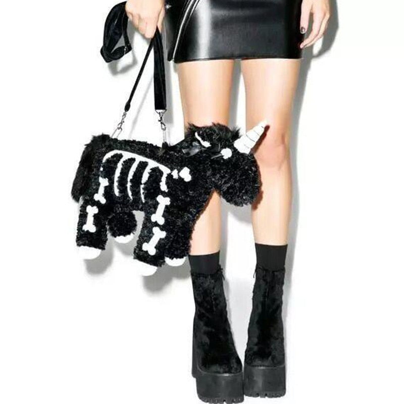 gothic plush backpack