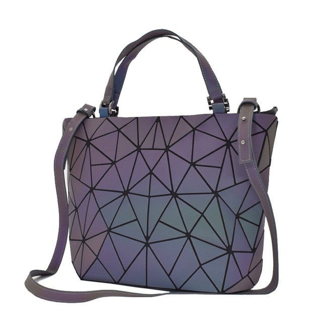 Buy URVINOUS Geometric Holographic Reflective Luminous Stylish Bag pack for  Girls, and Women for College, School and Office, Girls backpack Stylish  Latest at Amazon.in