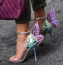 Carica l&#39;immagine nel visualizzatore di Gallery, New Design High Quality Women Butterfly High Heels Sandals Exquisite beautiful Wing Shoes Female Banquet Paty Dress Shoes
