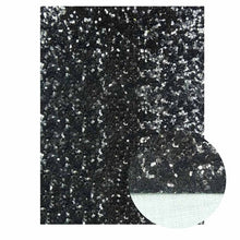 Carica l&#39;immagine nel visualizzatore di Gallery, 22*30cm Black Chunky Glitter Fabric Textured Faux Leather Sheets A4 size DIY Earring Hair Bow Accessories Handbag Materials
